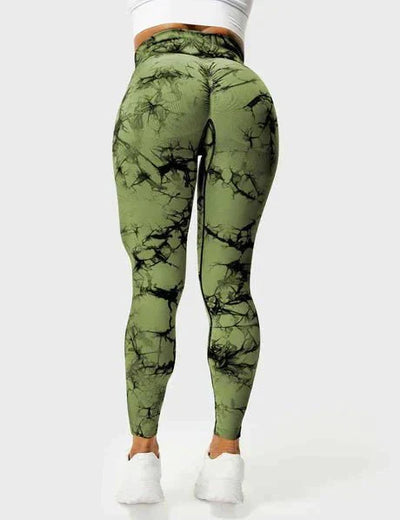 Bunte Leggings - Grün