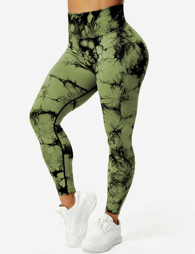 Bunte Leggings - Grün